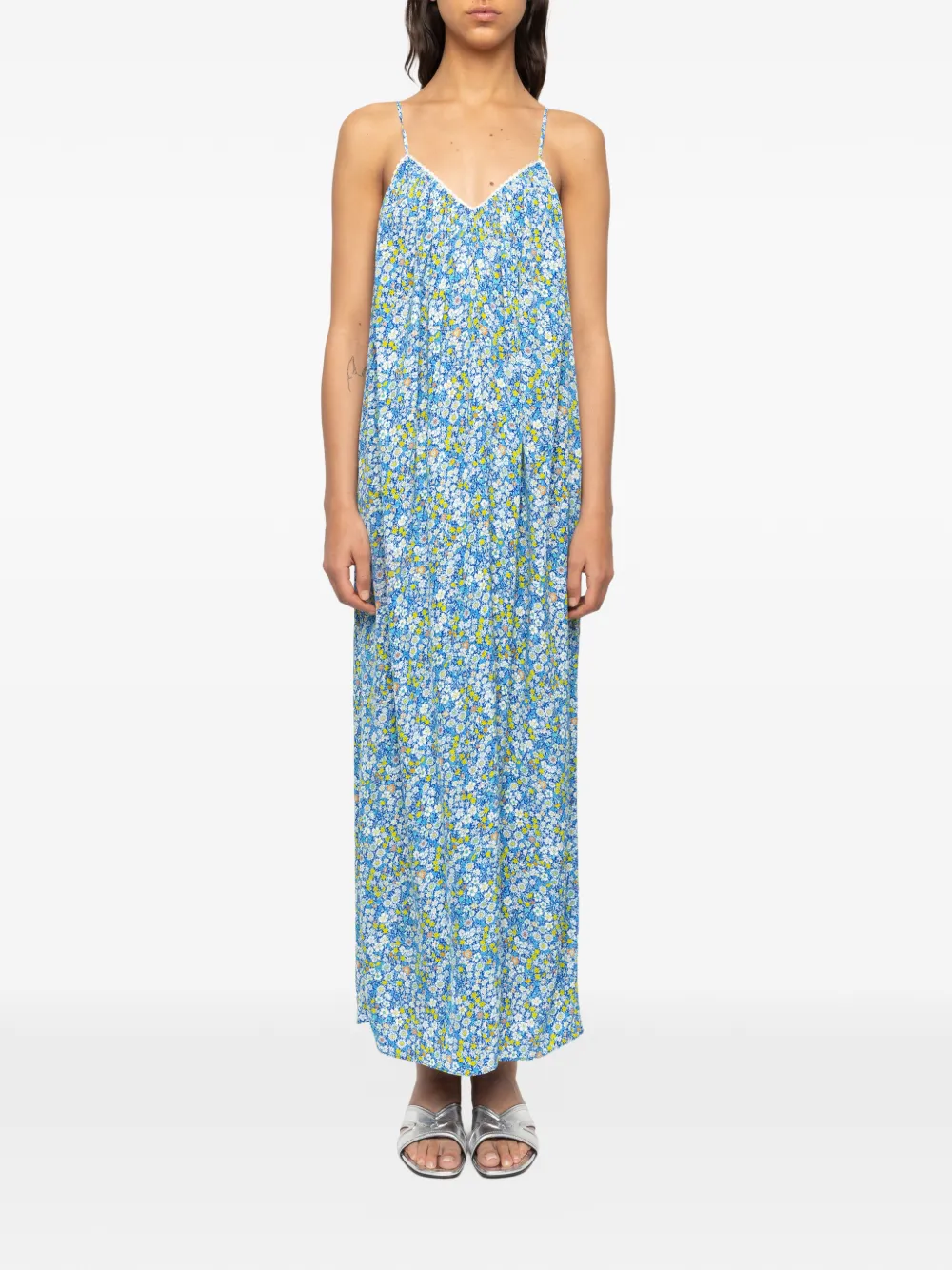 Zadig&Voltaire Ristym maxi-jurk met bloemen-print Blauw