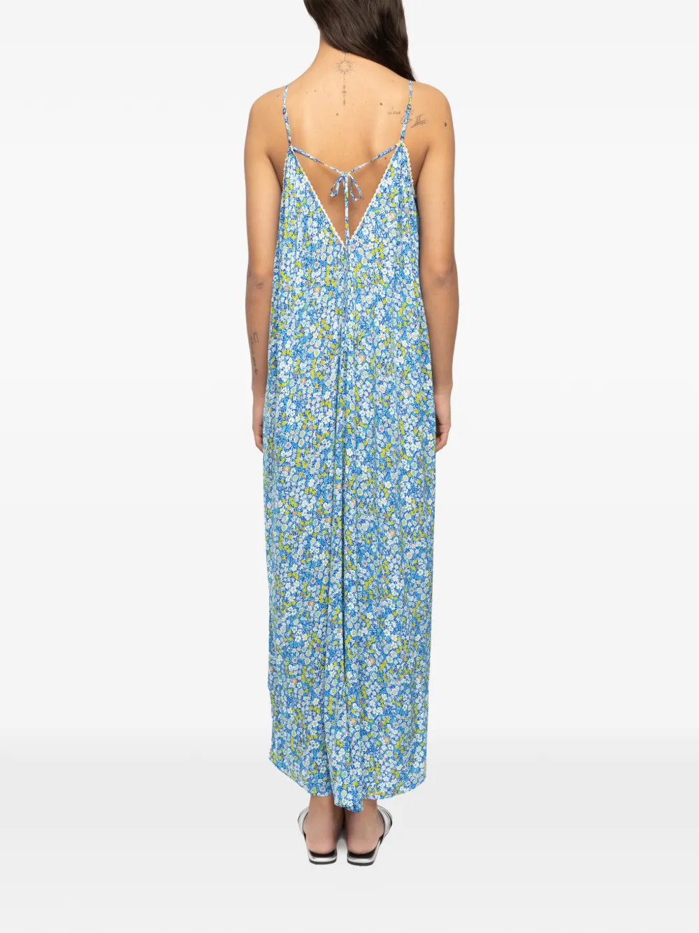 Zadig&Voltaire Ristym maxi-jurk met bloemen-print Blauw