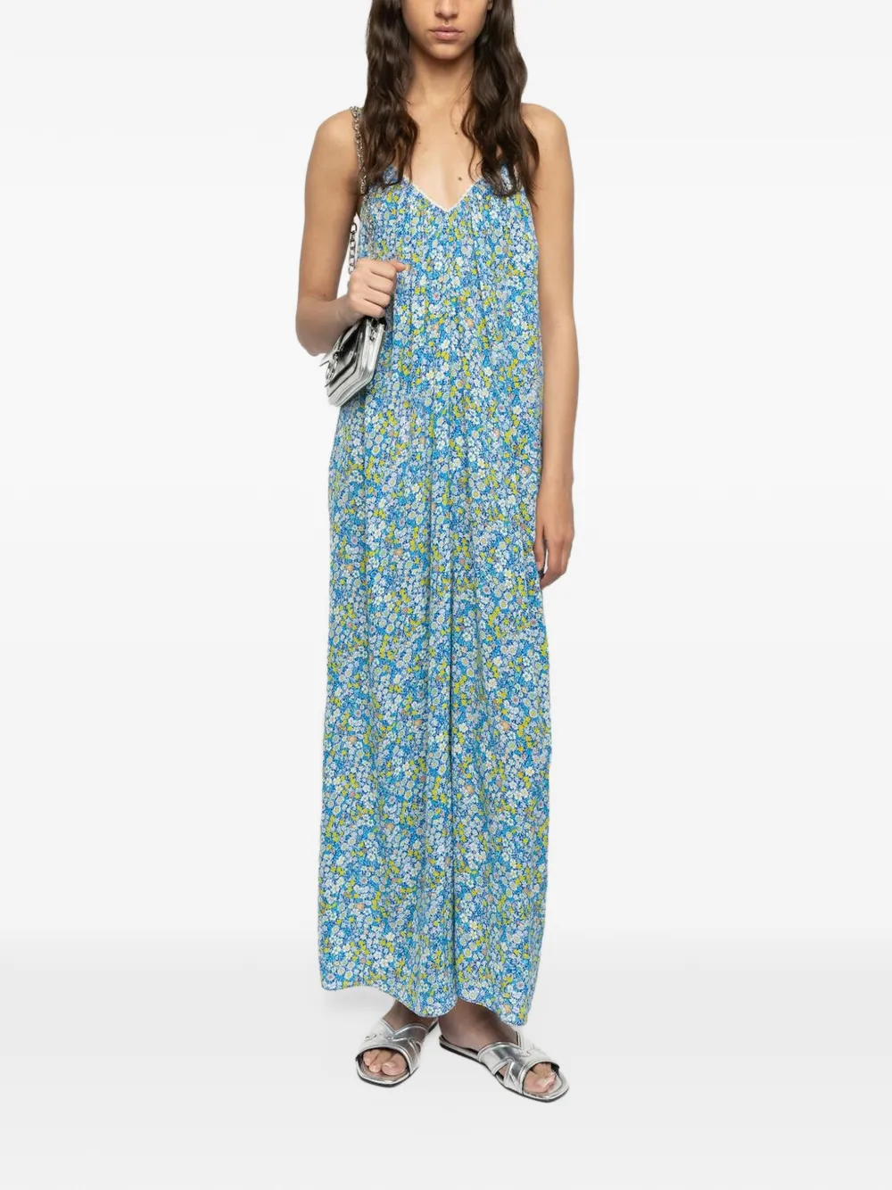 Zadig&Voltaire Ristym maxi-jurk met bloemen-print Blauw