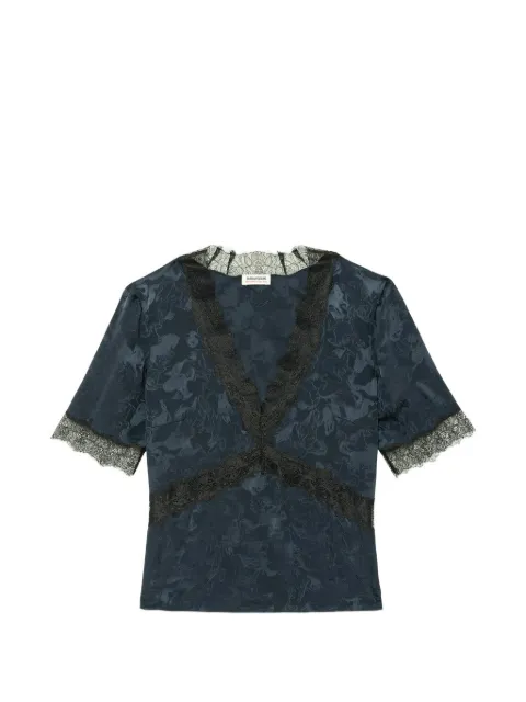 Zadig&Voltaire top con ribete de encaje en jacquard