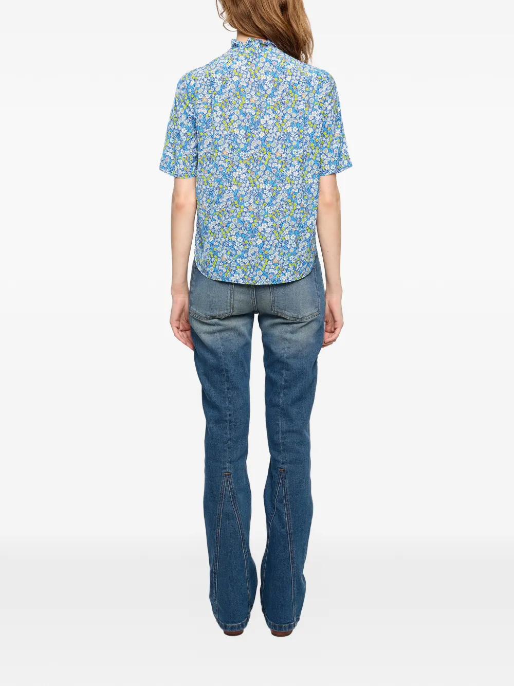 Zadig&Voltaire Topher blouse met bloemenprint Blauw