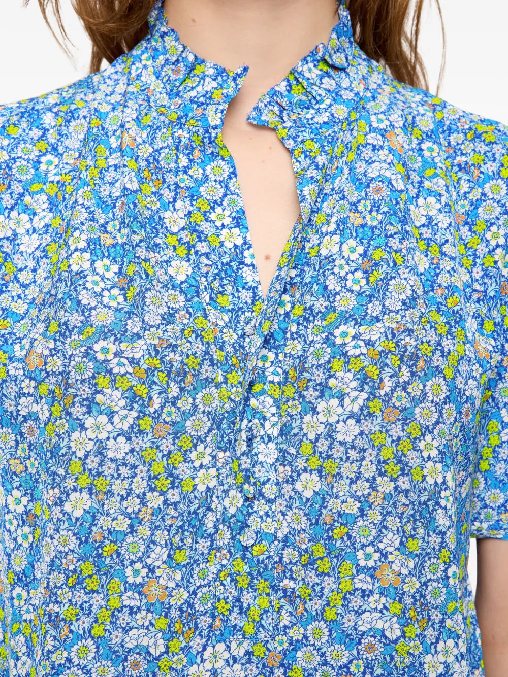 Zadig&Voltaire Topher blouse met bloemenprint Blauw