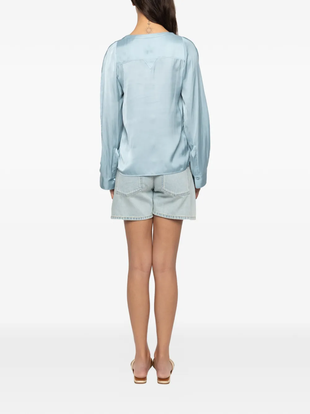 Zadig&Voltaire Torny satijnen tuniek Blauw