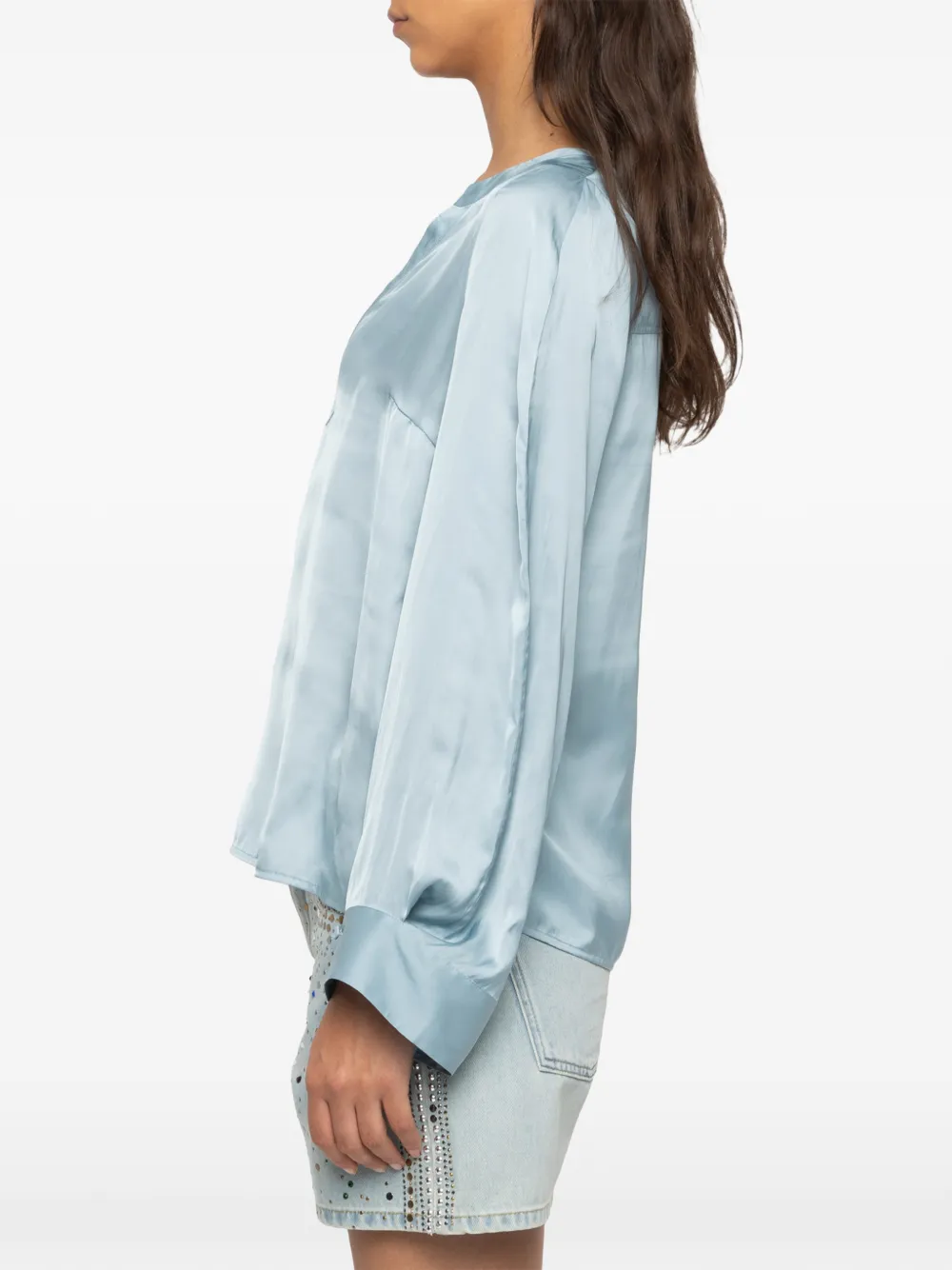 Zadig&Voltaire Torny satijnen tuniek Blauw
