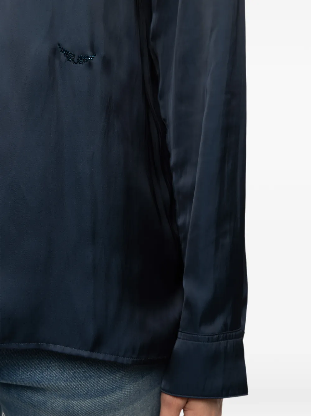 Zadig&Voltaire Tyrica satijnen blouse Blauw