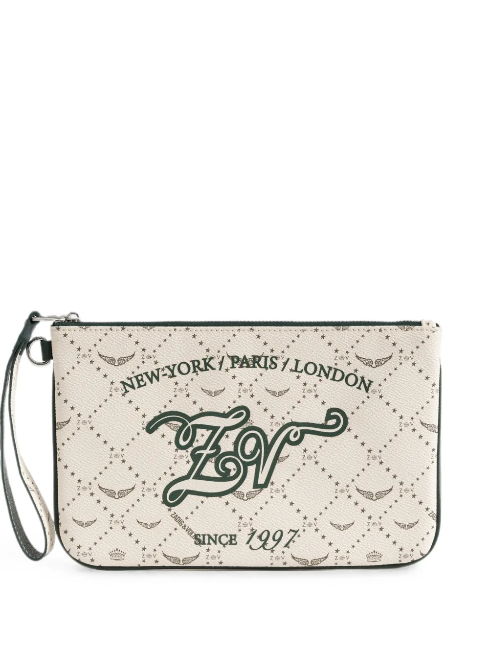 Zadig&Voltaire logo-print wristlet pouch - Toni neutri