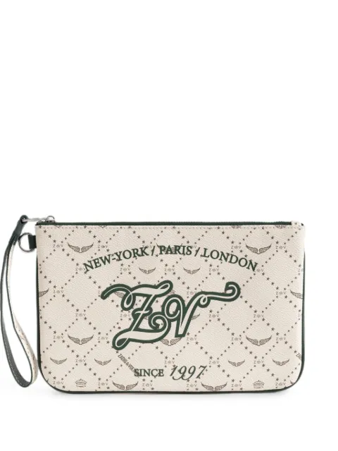 Zadig&Voltaire logo-print wristlet pouch