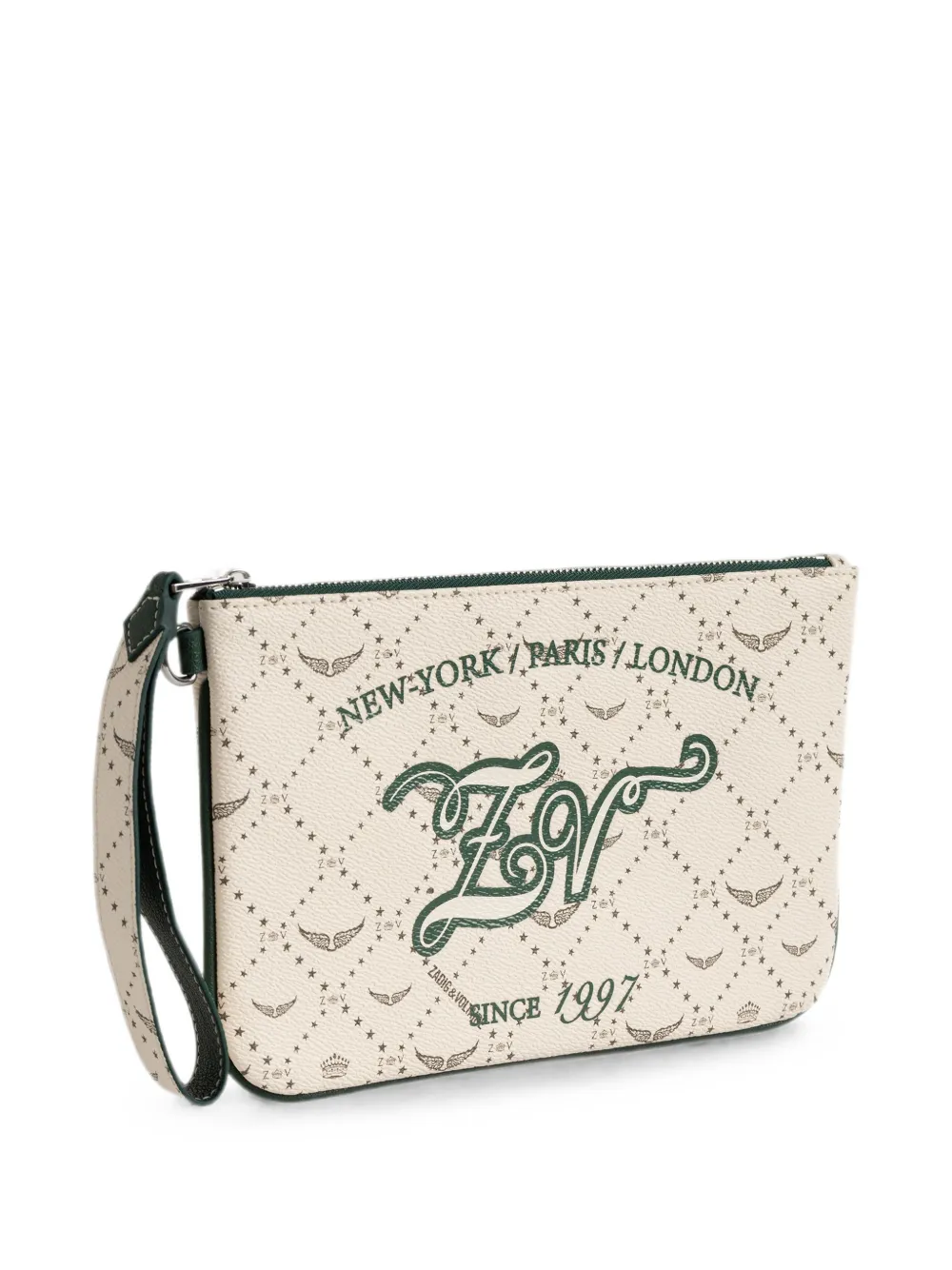Zadig&Voltaire Buidel met logo-print Beige