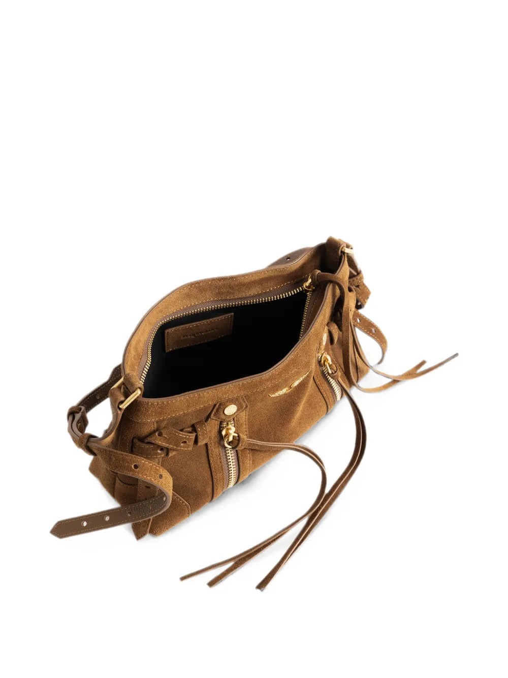 Zadig&Voltaire Madison suède mini-tas Bruin