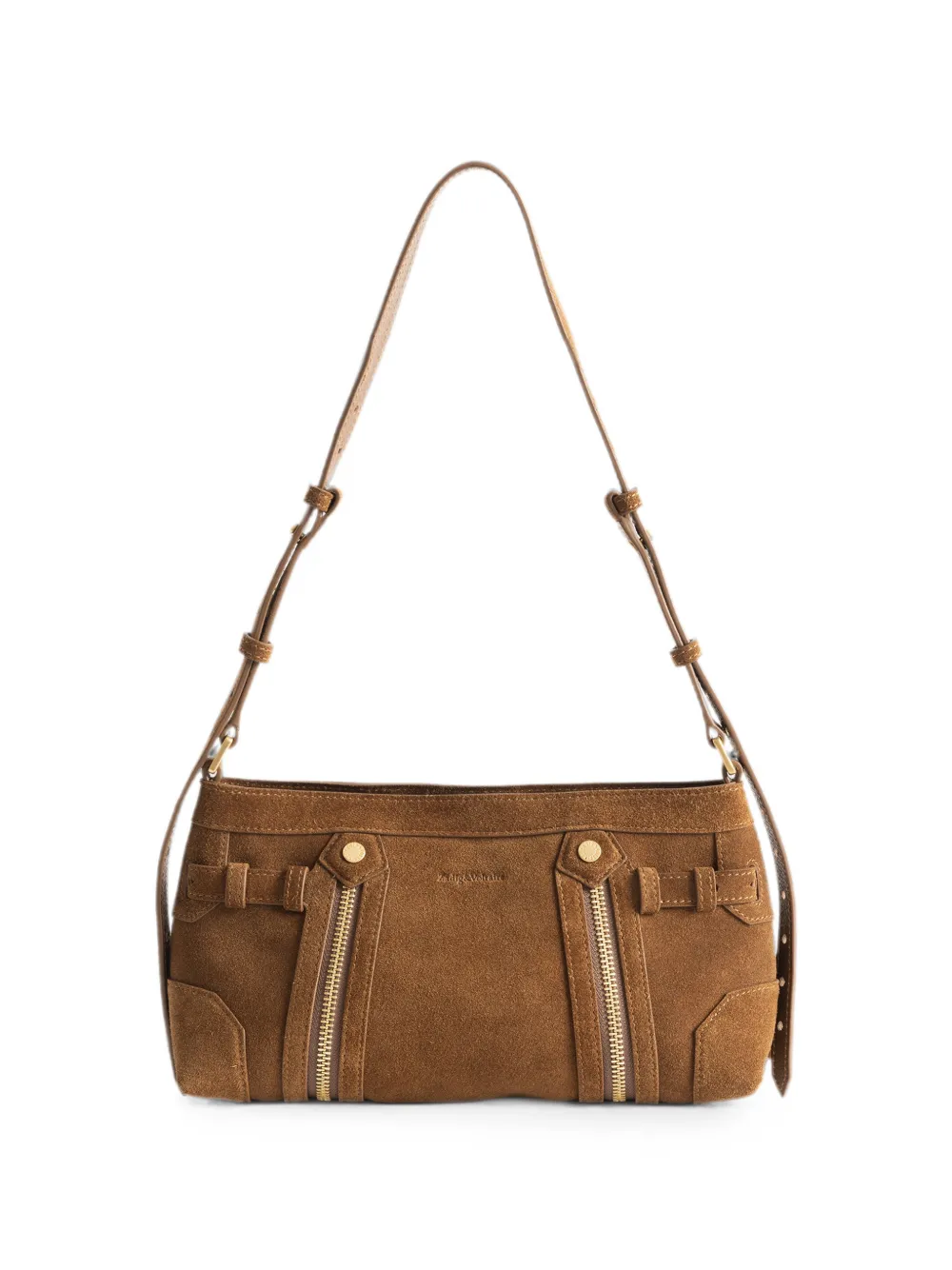 Zadig&Voltaire Madison suède mini-tas Bruin
