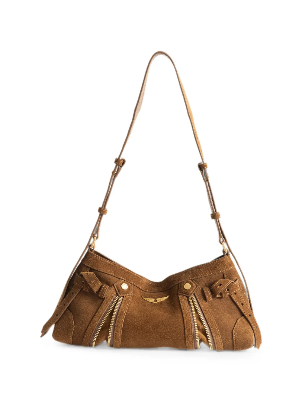 Zadig&Voltaire Madison suède mini-tas Bruin