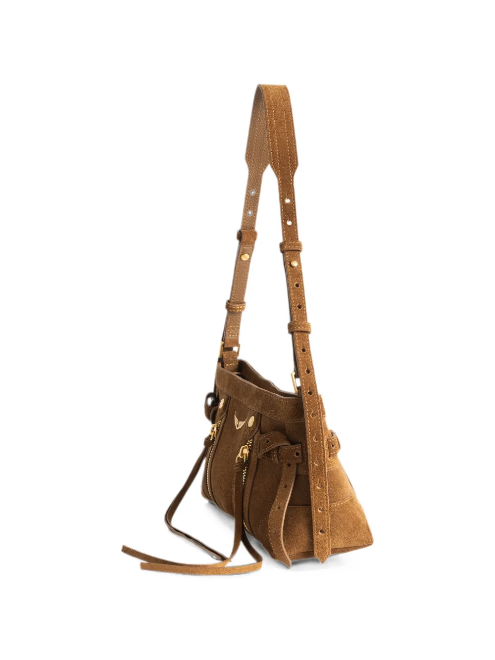 Zadig&Voltaire Madison suède mini-tas Bruin