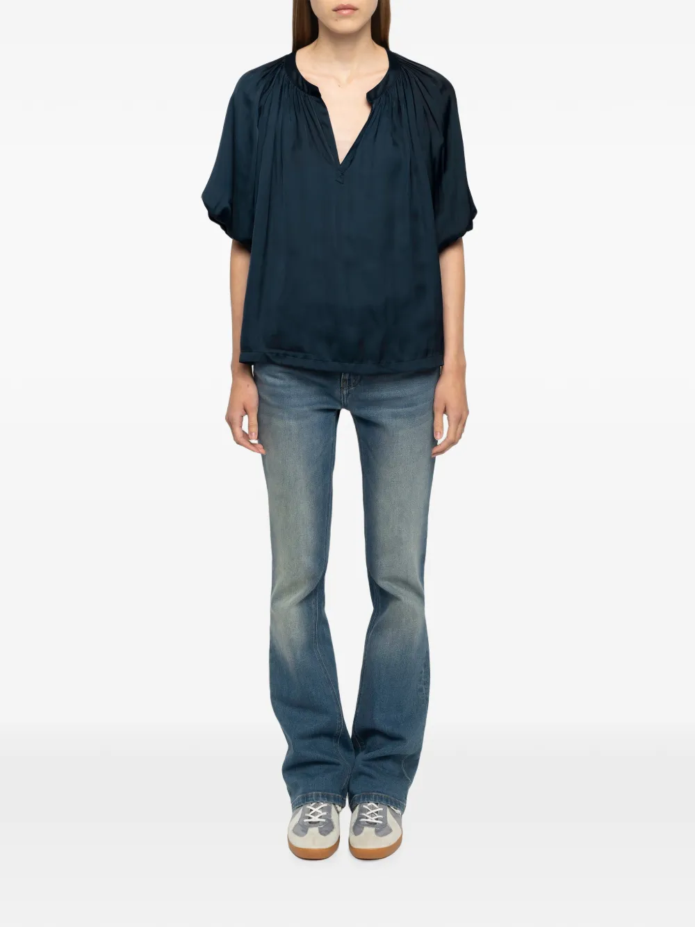 Zadig&Voltaire Teko satijnen blouse Blauw