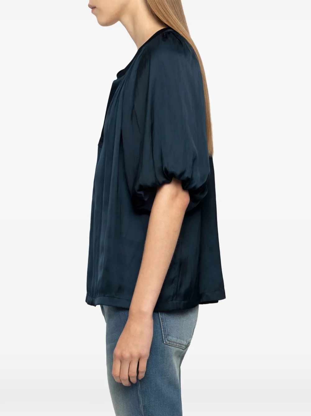 Zadig&Voltaire Teko satijnen blouse Blauw