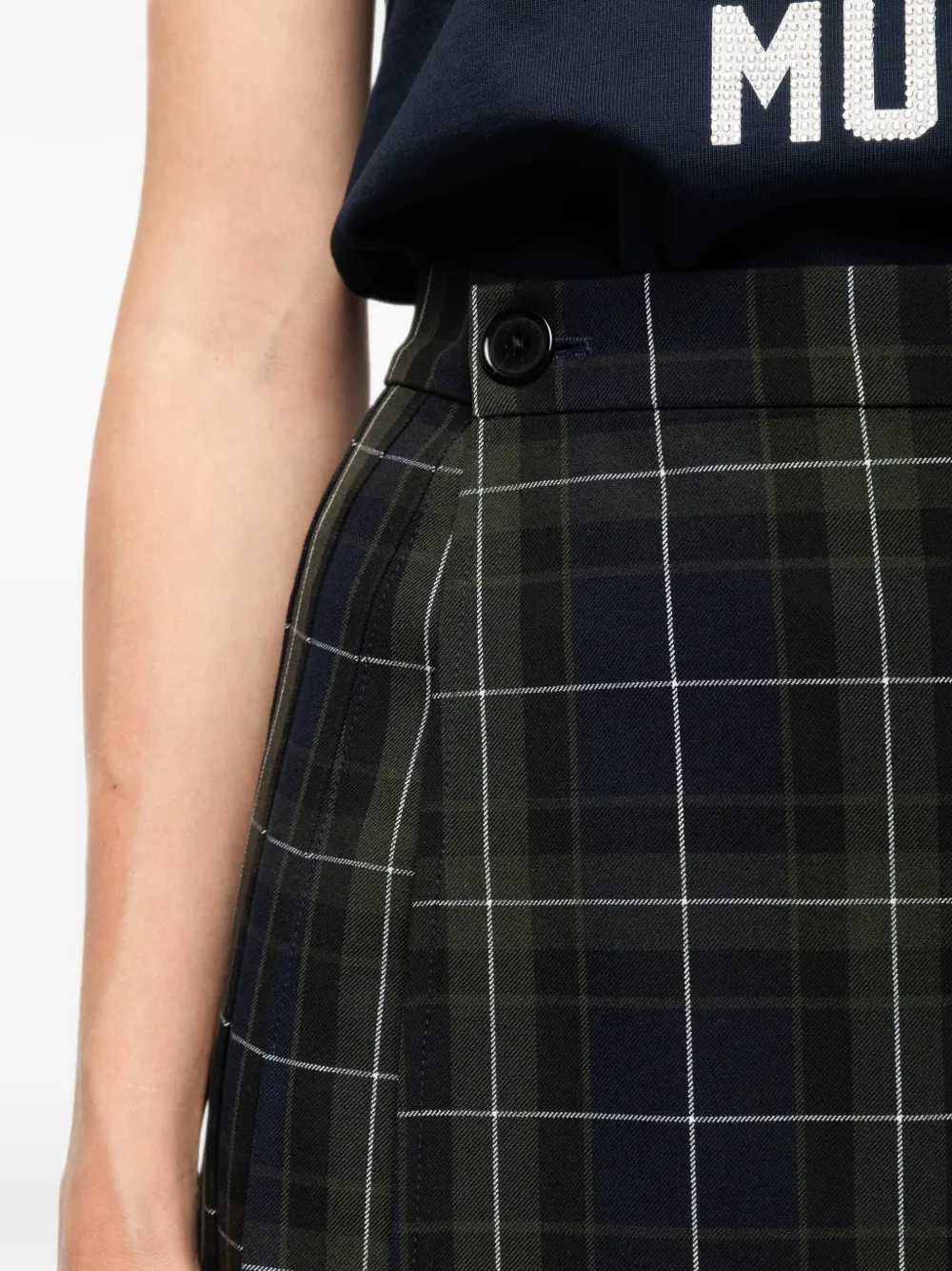 Zadig&Voltaire Jumi plooirok met tartan ruit Blauw