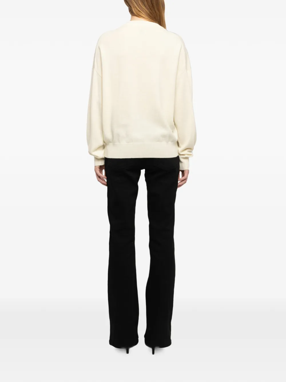 Zadig&Voltaire Gaby trui met hart-intarsia Beige