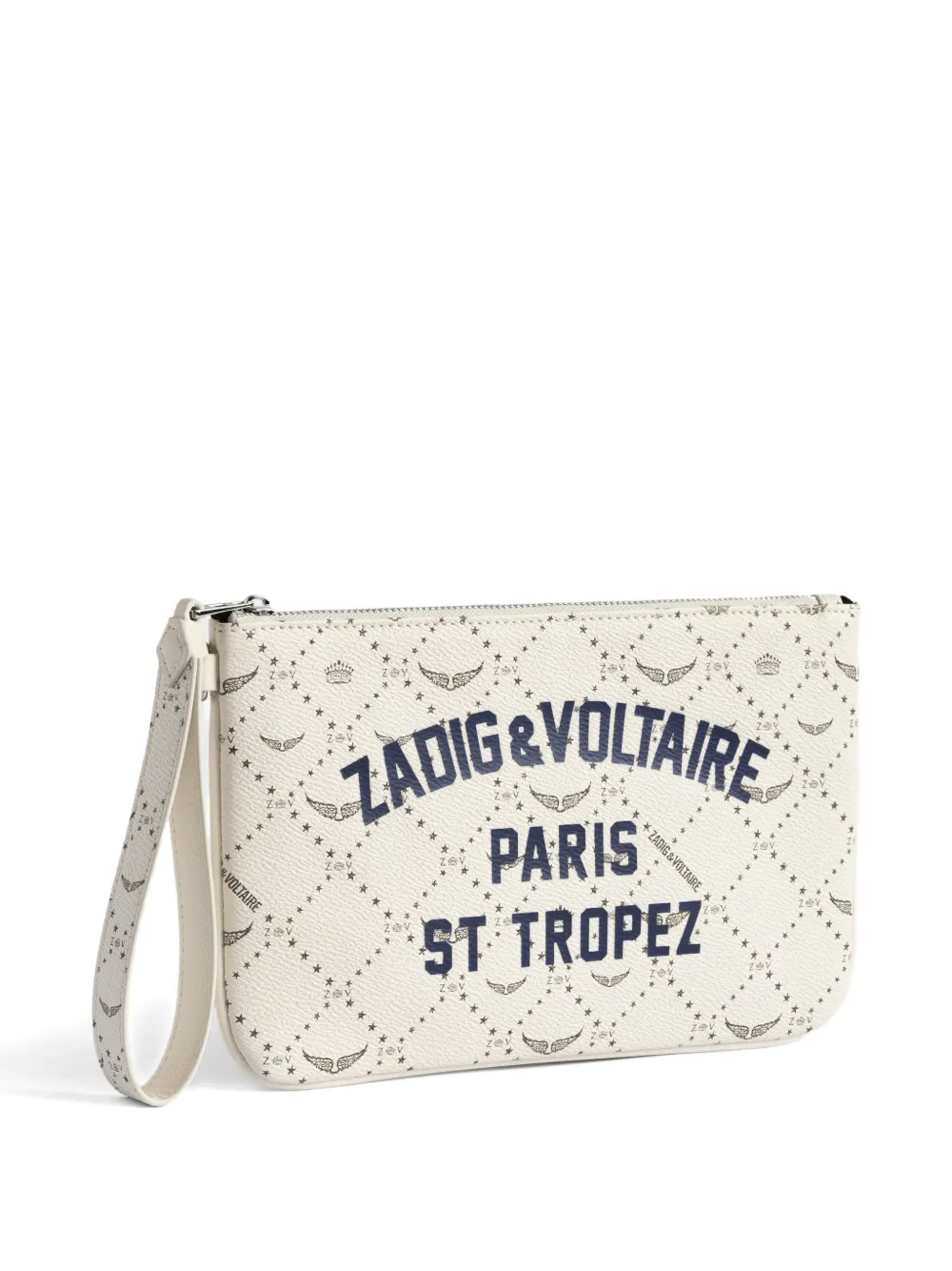 Zadig&Voltaire Resort St Tropez buidel met logoprint Beige