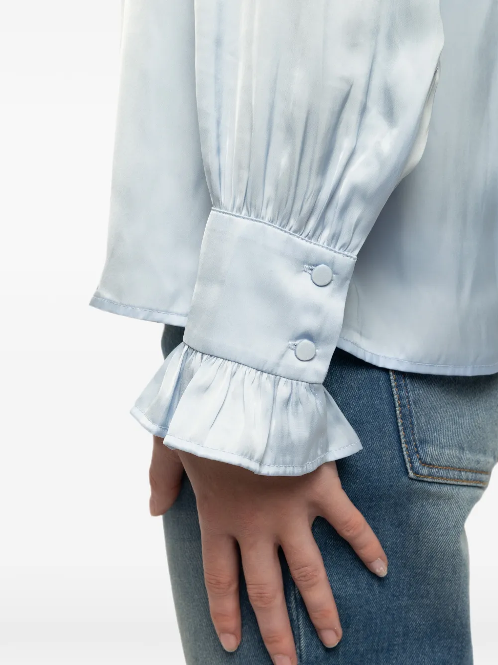Zadig&Voltaire Thely satijnen blouse met lange mouwen Blauw
