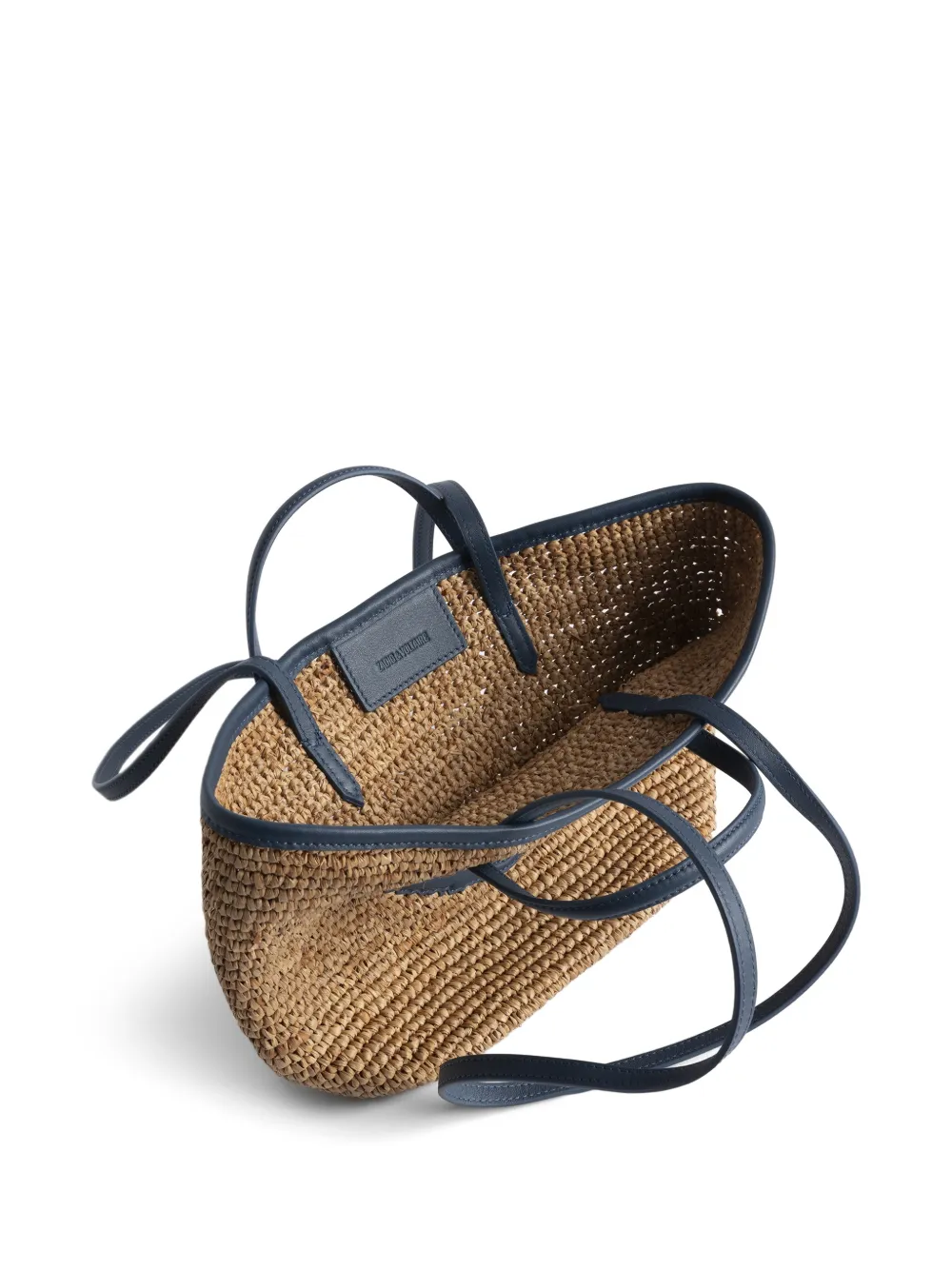 Zadig&Voltaire Wings kleine raffia shopper Beige