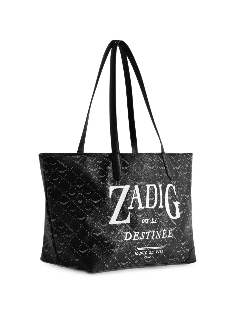 Zadig&Voltaire Z Shopper XL Book Tag tas met monogram Zwart
