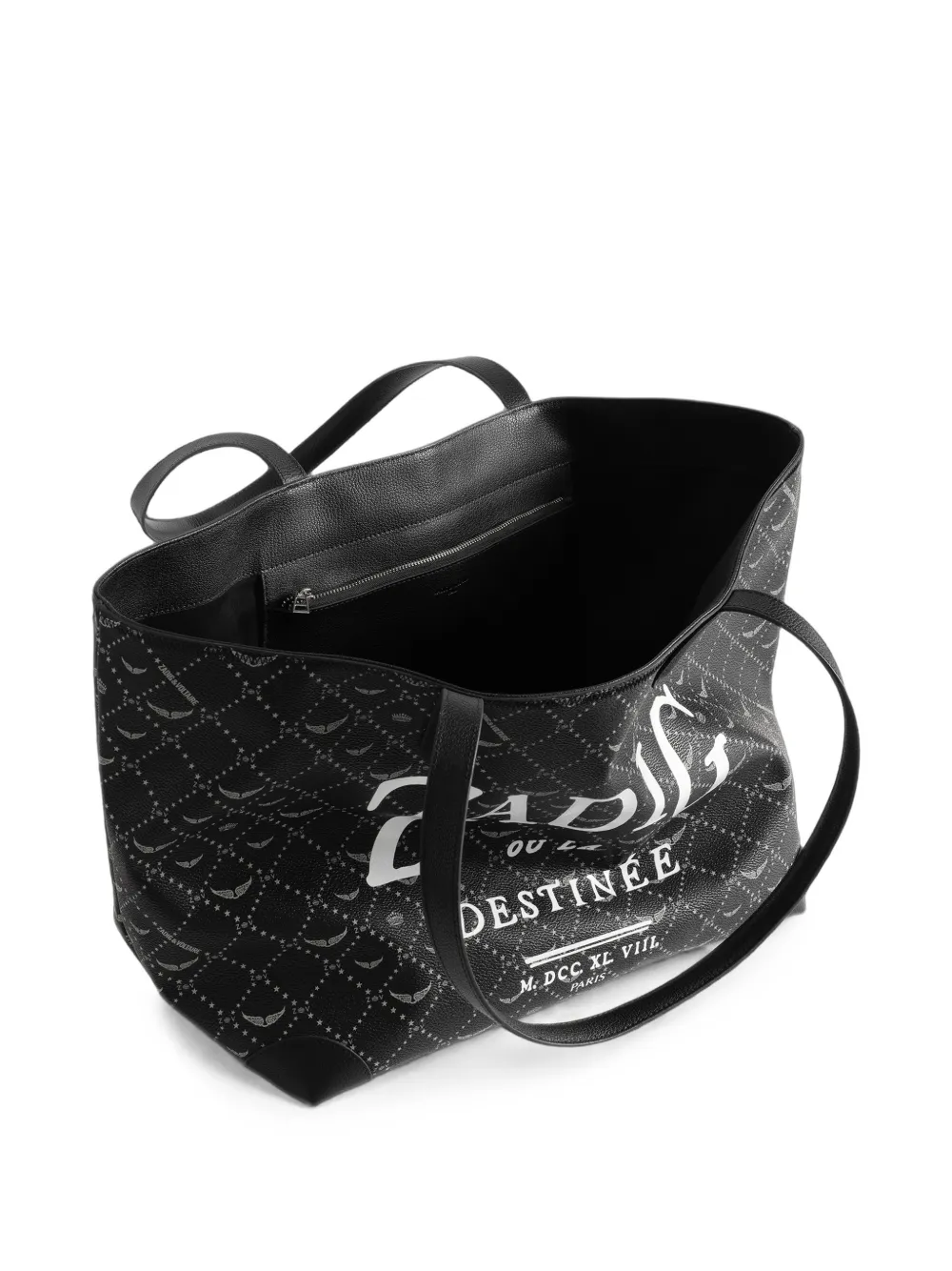 Zadig&Voltaire Z Shopper XL Book Tag tas met monogram Zwart