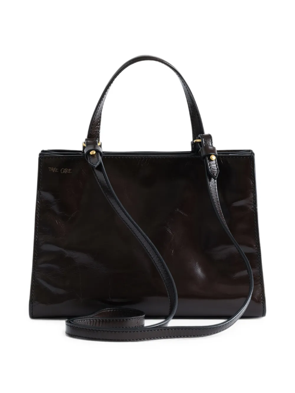 Zadig&Voltaire Jack Nano lakleren shopper Bruin