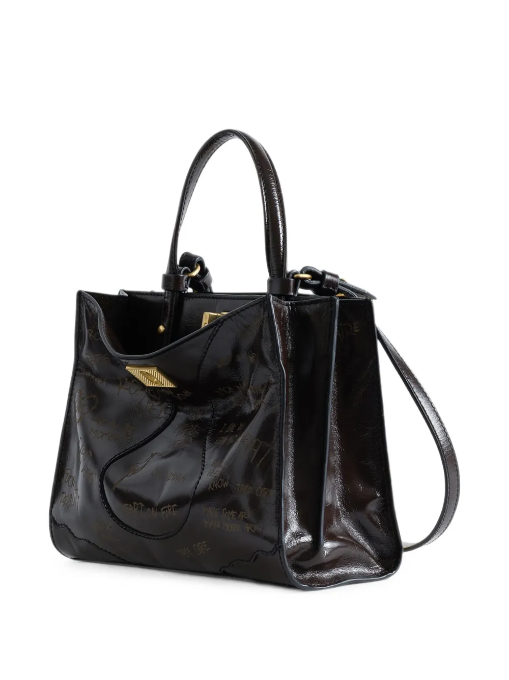 Zadig&Voltaire Jack Nano lakleren shopper Bruin