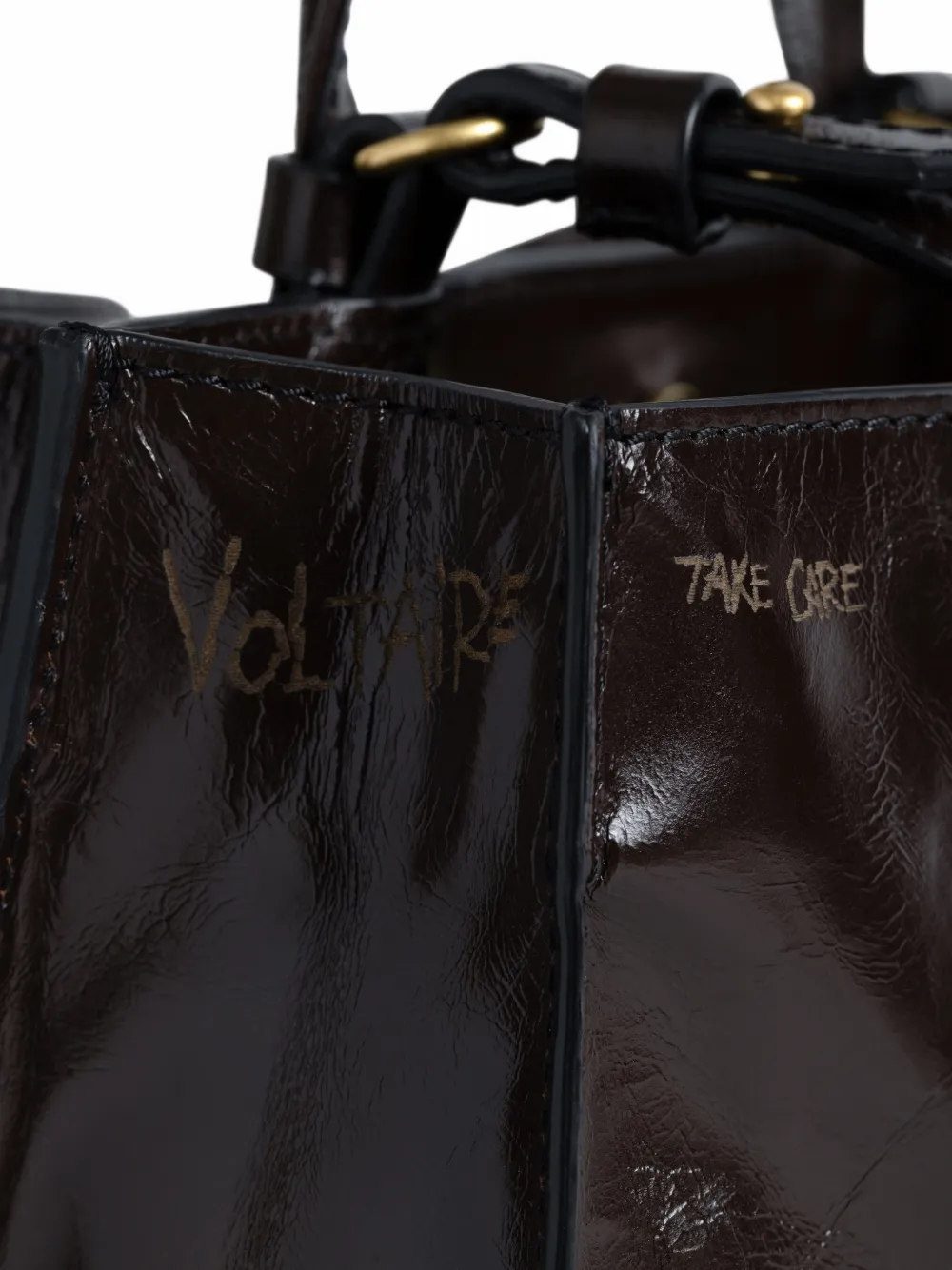 Zadig&Voltaire Jack Nano lakleren shopper Bruin