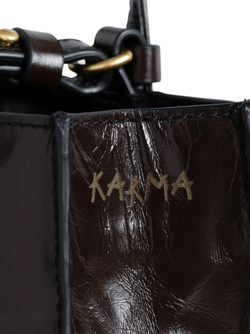 Zadig&Voltaire Jack Nano lakleren shopper Bruin