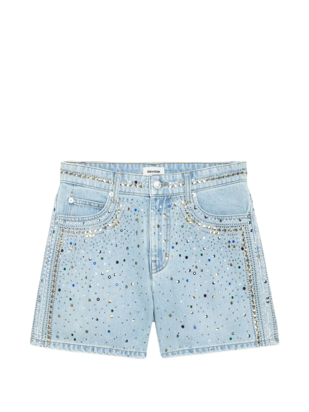 Zadig&Voltaire Sadys strass-embellished denim shorts - Blu