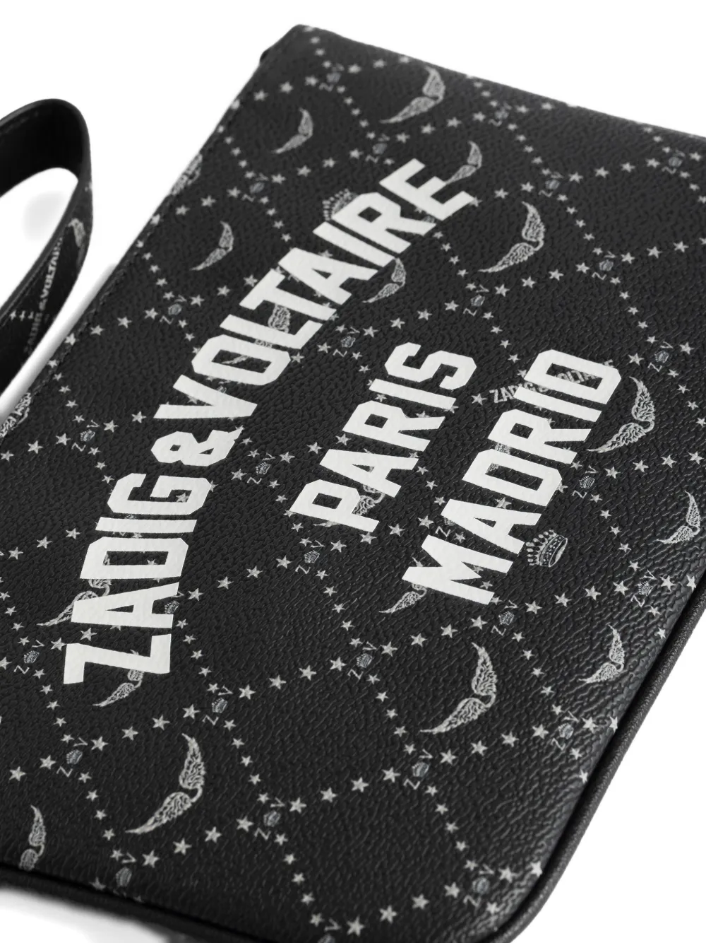 Zadig&Voltaire x St Barth clutch met logo-print Zwart