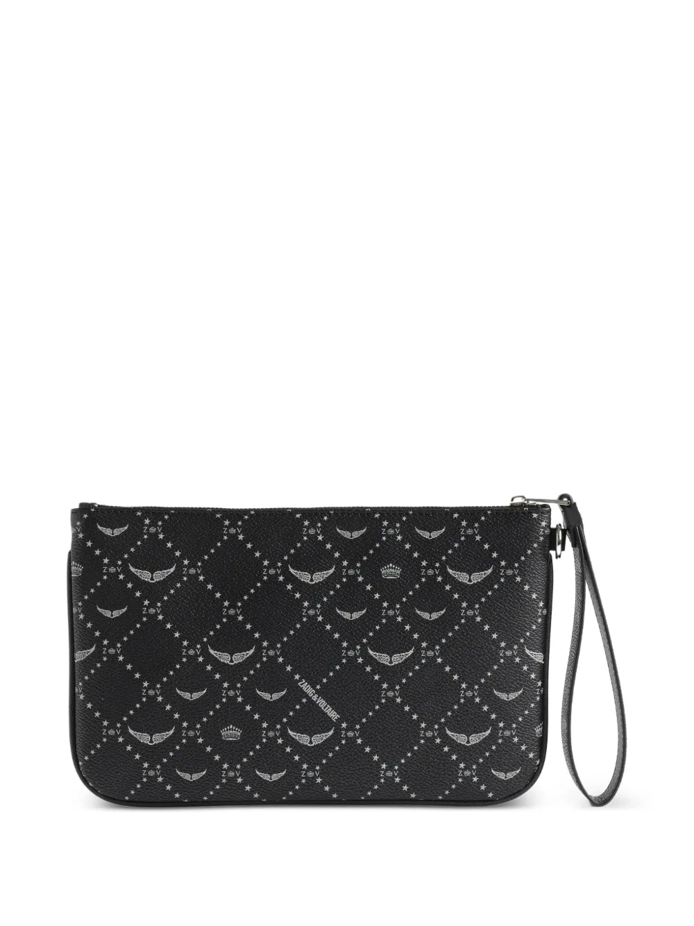 Zadig&Voltaire x St Barth clutch met logo-print Zwart