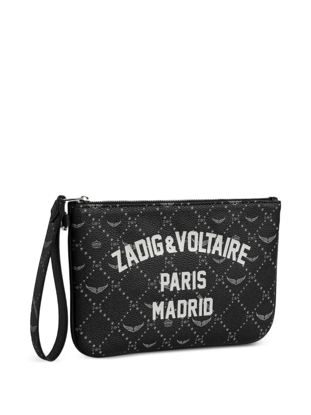 Zadig&Voltaire x St Barth clutch met logo-print Zwart
