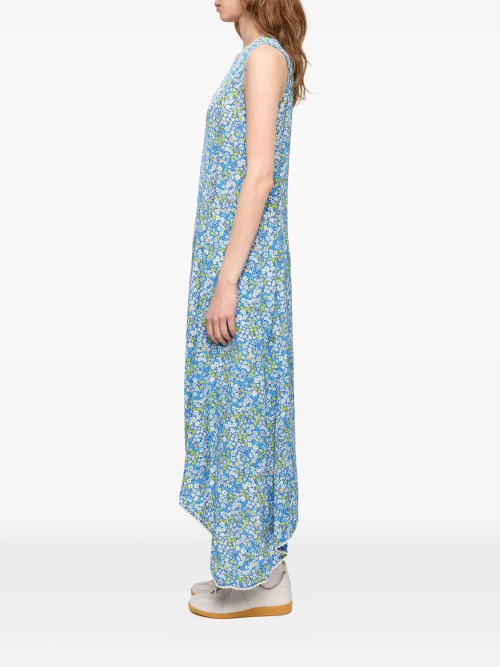 Zadig&Voltaire Rerol asymmetrische jurk met bloemen-print Blauw