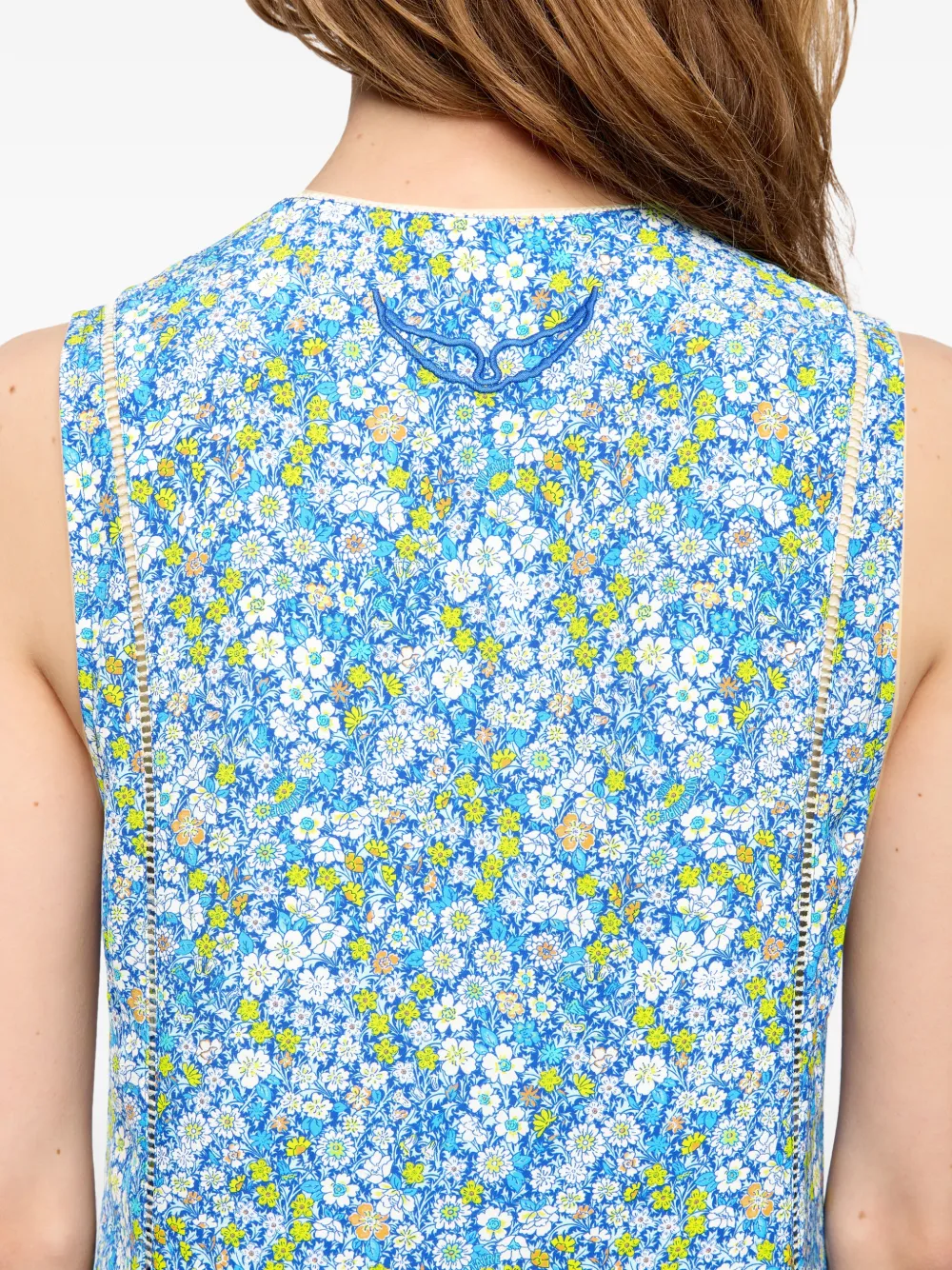 Zadig&Voltaire Rerol asymmetrische jurk met bloemen-print Blauw