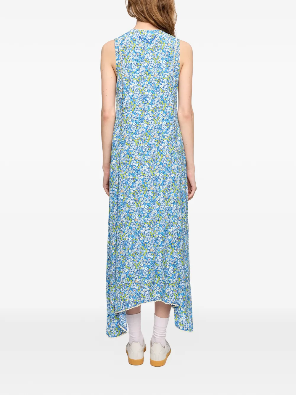 Zadig&Voltaire Rerol asymmetrische jurk met bloemen-print Blauw