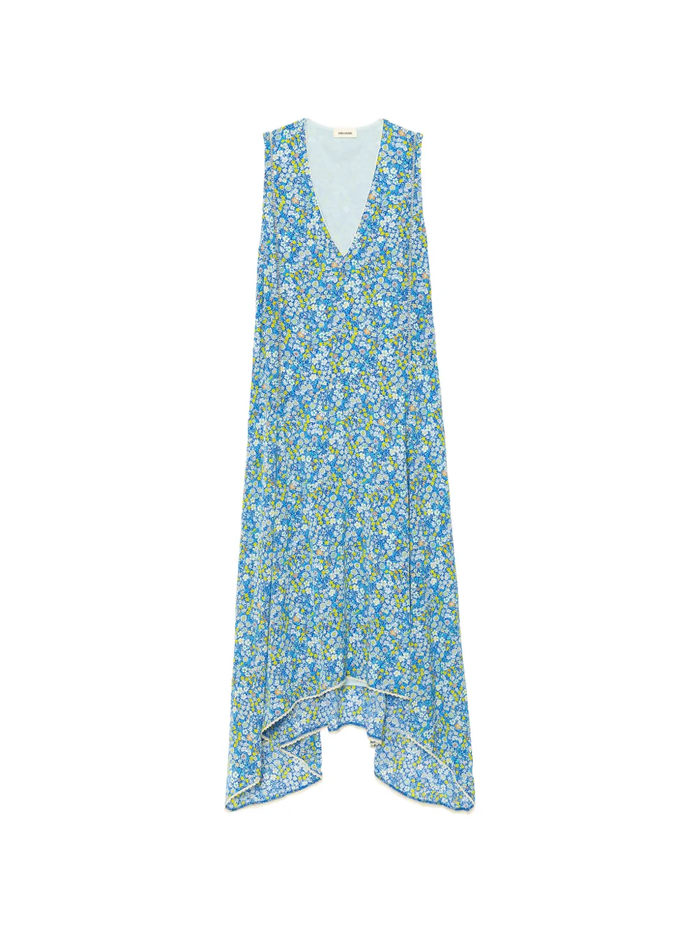 Zadig&Voltaire Rerol floral-print asymmetric dress - Blu