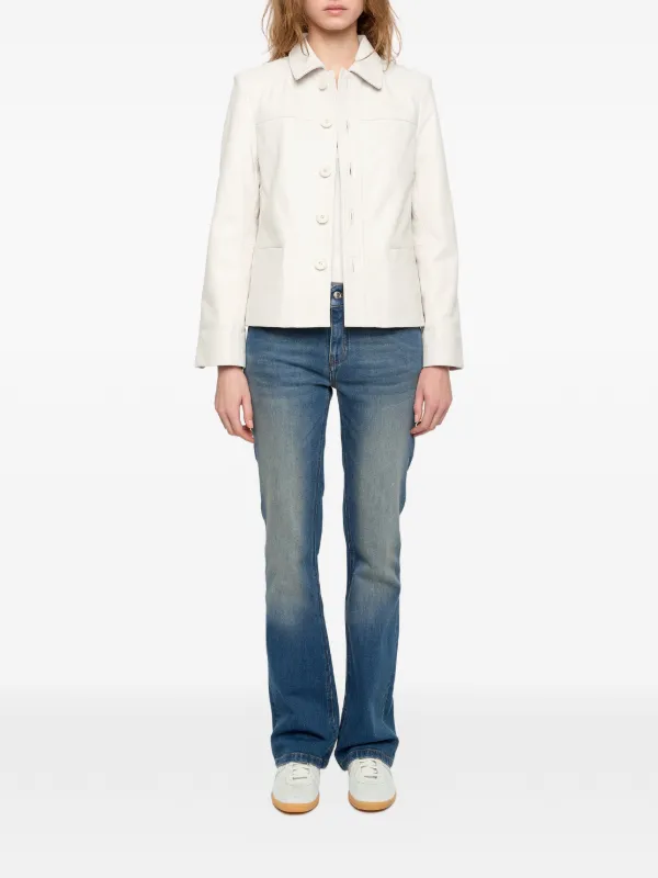 Zadig&Voltaire Liamys レザージャケット | ホワイト | FARFETCH JP