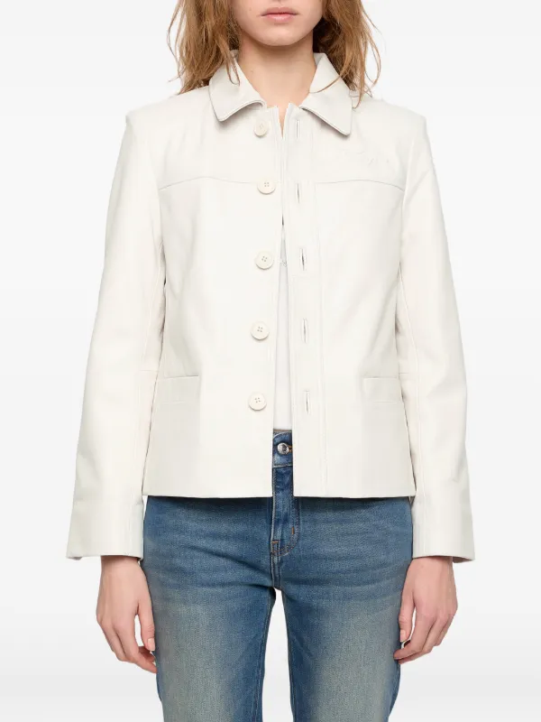 Zadig&Voltaire Liamys レザージャケット | ホワイト | FARFETCH JP