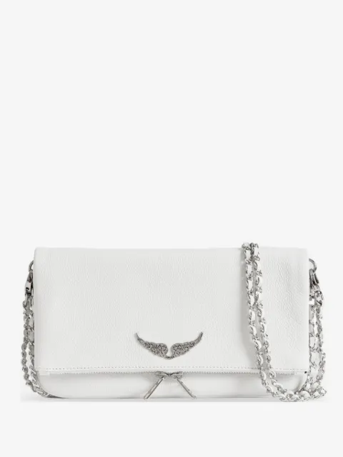 Zadig&Voltaire Rock grained leather clutch bag