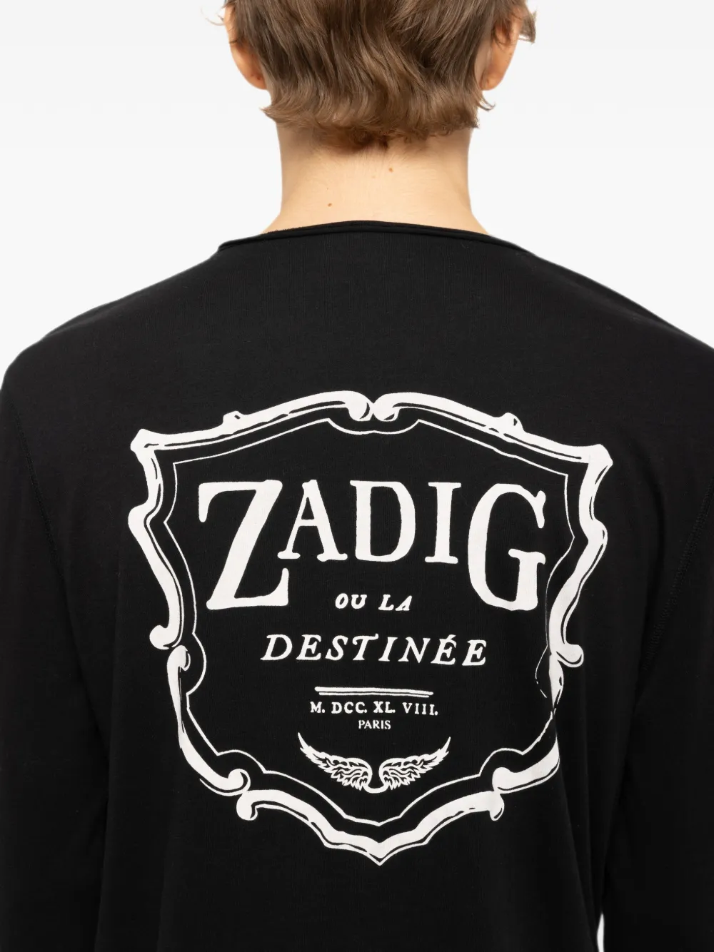 Zadig&Voltaire T-shirt met logoprint Zwart
