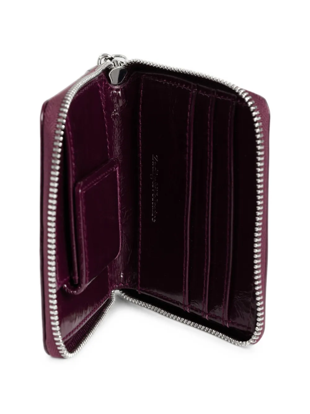Zadig&Voltaire Sunny lakleren mini-portemonnee Paars