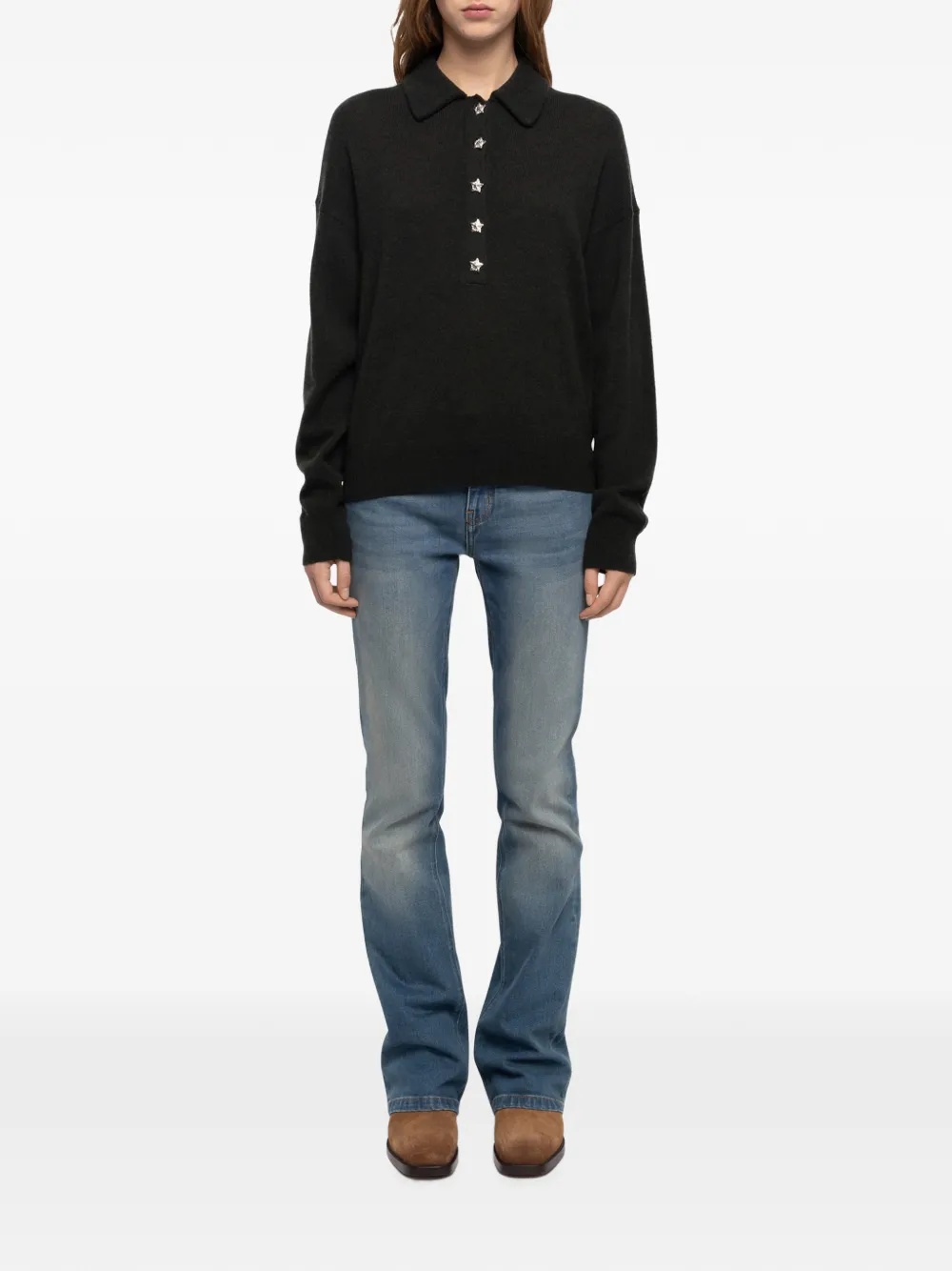 Zadig&Voltaire Soula trui van 100% kasjmier Groen