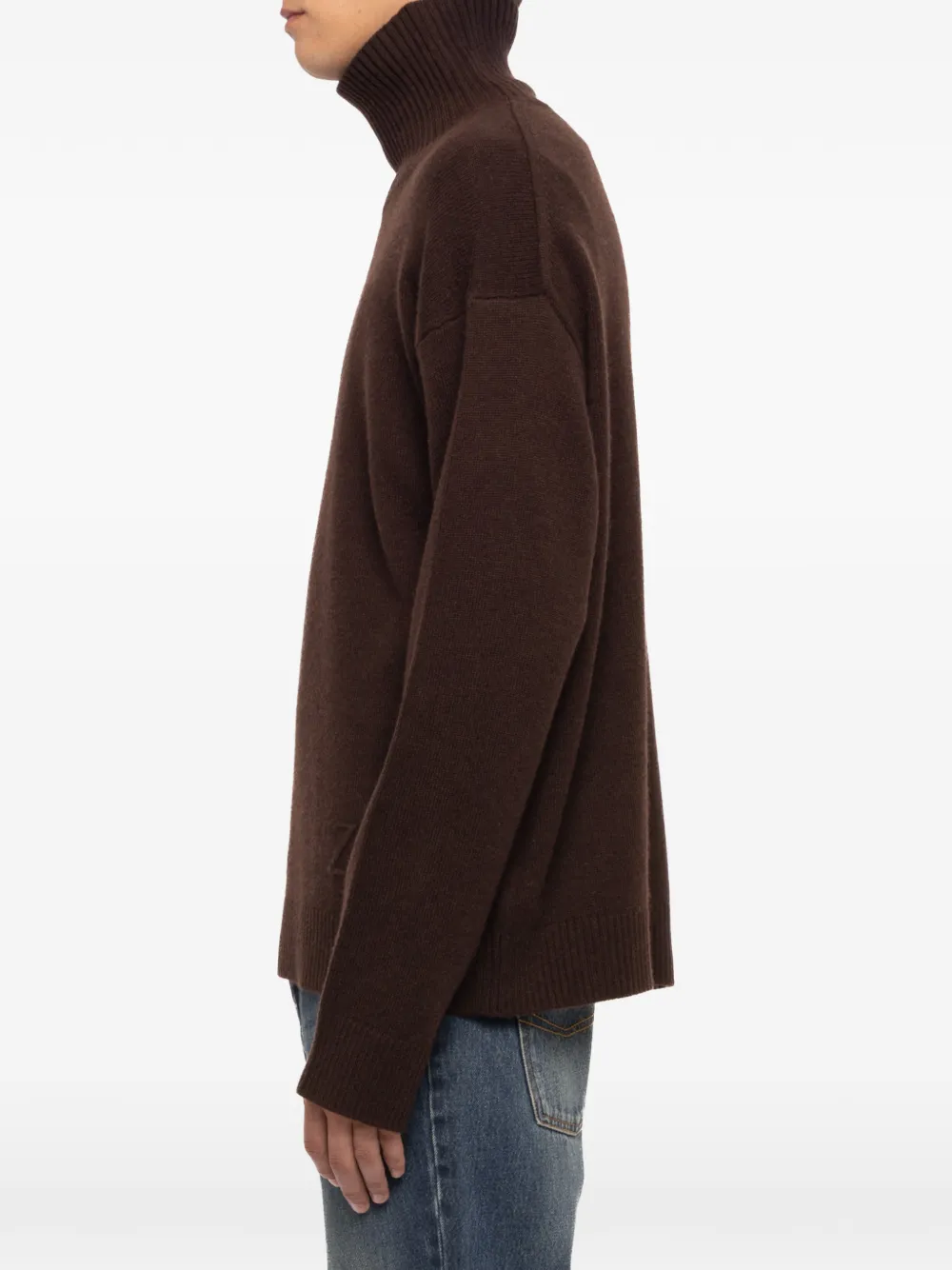 Zadig&Voltaire Nalmo trui van 100% merinowol Bruin