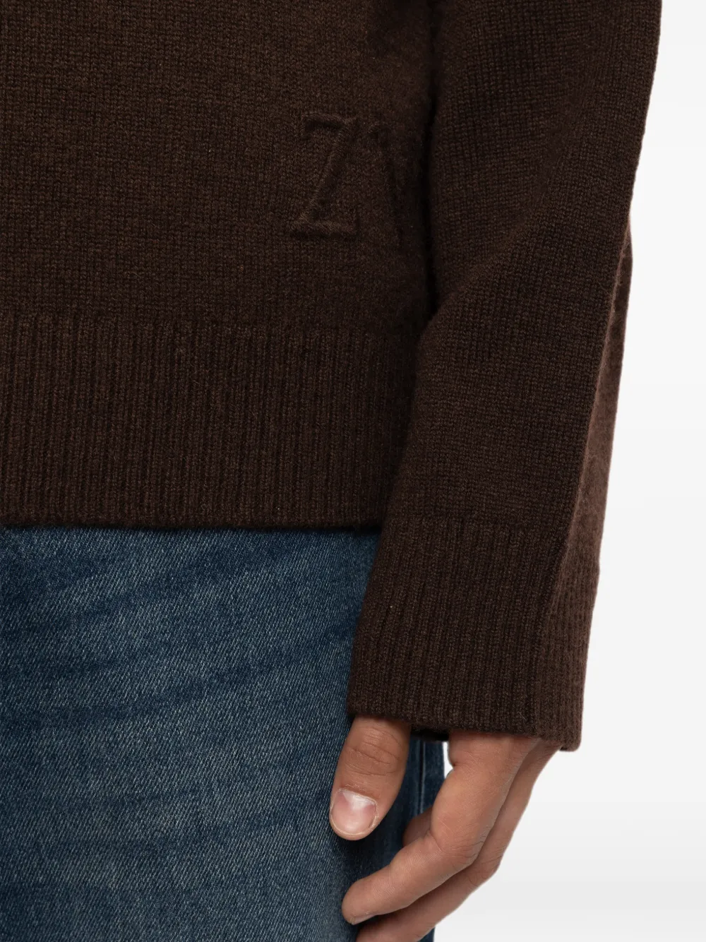 Zadig&Voltaire Nalmo trui van 100% merinowol Bruin