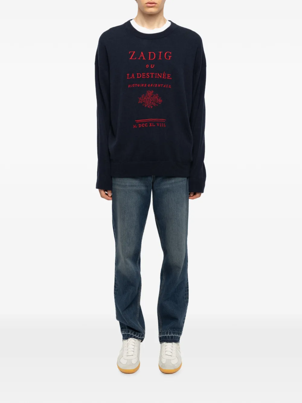 Zadig&Voltaire Marko trui met ronde hals Blauw