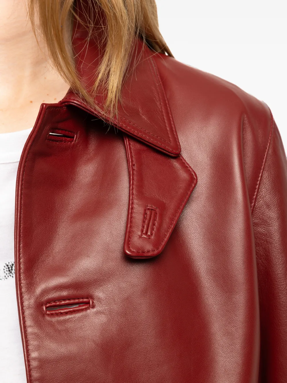 Zadig&Voltaire Leren jack Rood