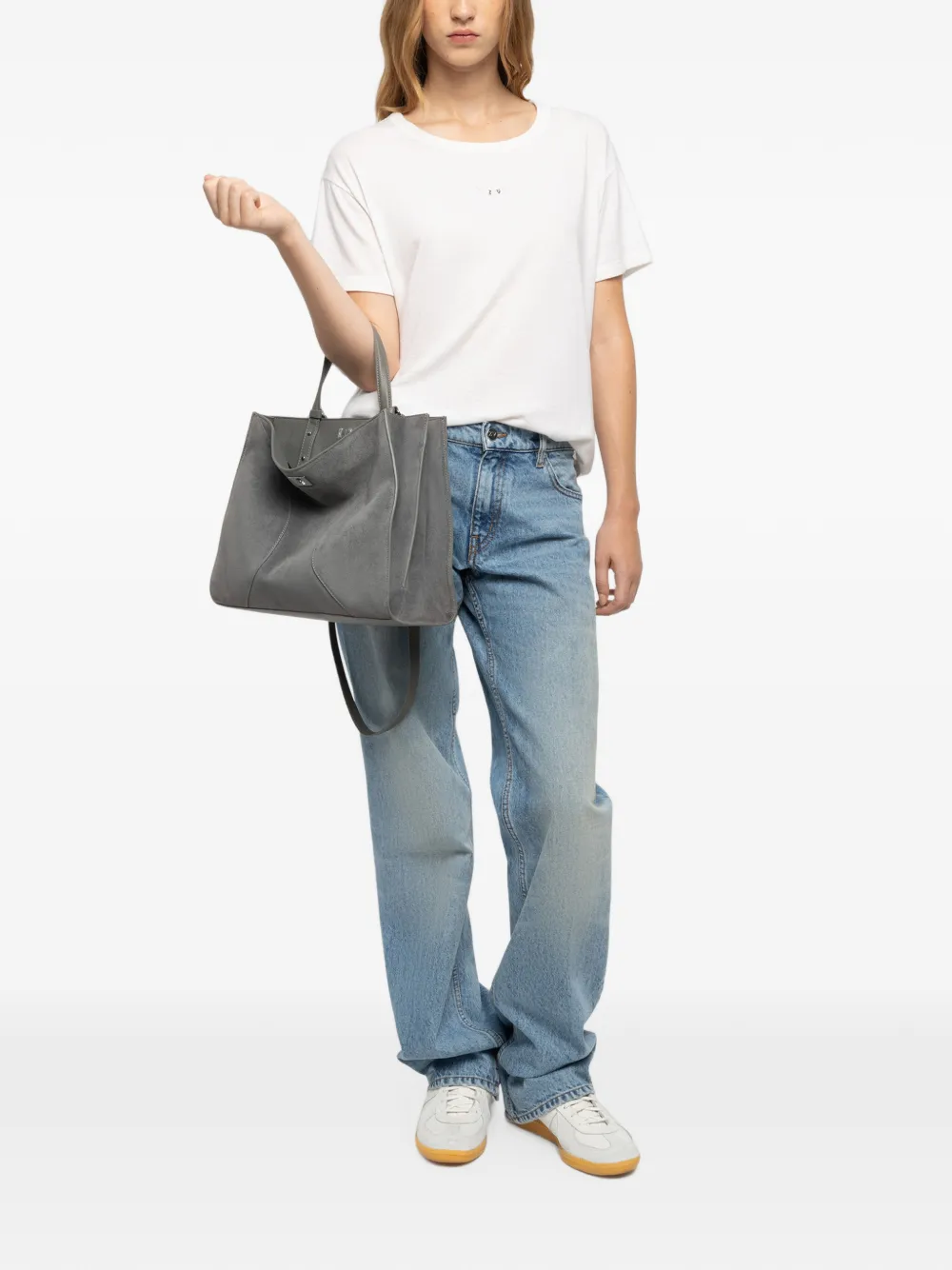 Zadig&Voltaire Jack suède tas Grijs