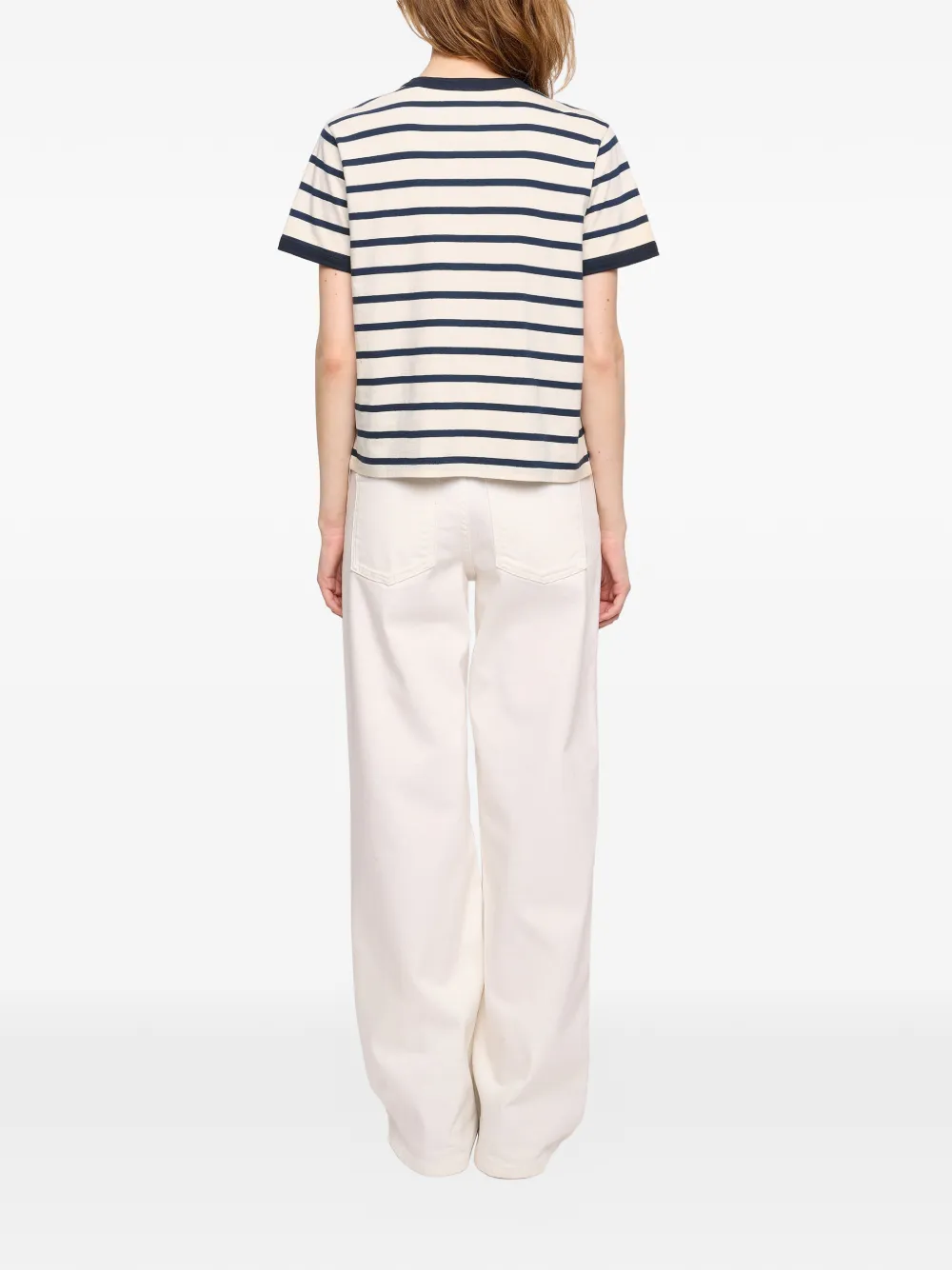 Zadig&Voltaire Woos gestreept T-shirt met logo-print Beige