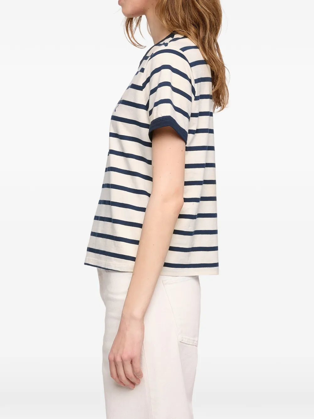 Zadig&Voltaire Woos gestreept T-shirt met logo-print Beige